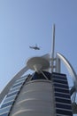 Burj Al Arab, Luxury 7 Stars Hotel. Helicopter transfer landing on the roof top to transport guests from/to the