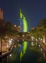 Burj Al Arab at night Royalty Free Stock Photo