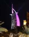 Burj al Arab at night Royalty Free Stock Photo