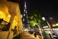 Burj Dubai skyscraper and fountain turned off Royalty Free Stock Photo