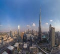 Burj Khalifa, Downtown Dubai, Business Bay and Zabeel 2 Districts Royalty Free Stock Photo