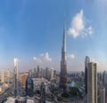 Burj Khalifa, Downtown Dubai, Business Bay and Zabeel 2 Districts Royalty Free Stock Photo