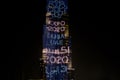 Burj Khalifa illuminated Expo Dubai 2020 Royalty Free Stock Photo