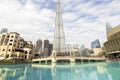 The Burj Khalifa megatall skyscraper in downtown Dubai, UAE. , Dubai,United Arab Emirates.. Royalty Free Stock Photo