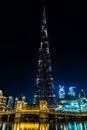 Burj Khalifa at night, Dubai