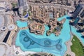 United Arab Emirates, Dubai, fountains seen from the top of burj khalifa