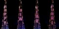 Happy new Year Dubai. Burj Khalifa illuminated, Dubai, UAE