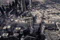 Burj Khalifa - View from airplane Royalty Free Stock Photo