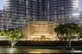 Burj Khalifa that Viewed from Below with Lighting in the Night, Dubai Royalty Free Stock Photo