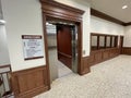 Burke County Courthouse interior wooden frame door way