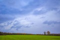 Farmland in the country with beautiful Fall vivid colors