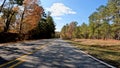 POV driving country low to the ground fall season scenery