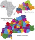 Burkina Faso map Royalty Free Stock Photo