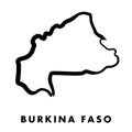 Burkina Faso map outline