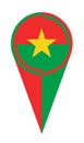 Burkina Faso Map Pointer Location Flag Royalty Free Stock Photo