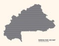 Burkina Faso Map Vector Hexagonal Half Tone Pattern Isolated On Light Background