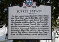 Burkle Estate Historic Marker, Memphis, TN Royalty Free Stock Photo