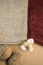 burlap bag close up Royalty Free Stock Photo