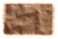 burlap canvas isolated with lacerate edge Royalty Free Stock Photo
