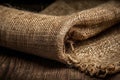 Burlap Fabric With Rough Texture. Generative AI