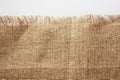 Burlap with frayed edge Royalty Free Stock Photo