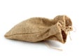 Burlap gift sack Royalty Free Stock Photo