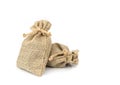 Empty Burlap sack . Royalty Free Stock Photo