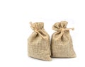 Empty Burlap sack . Royalty Free Stock Photo