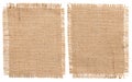 Burlap Sacking Cloth Pieces, Rustic Bagging Fabric Sack Patch Royalty Free Stock Photo