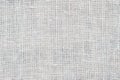 Burlap texture, canvas cloth, light gray woven rustic bagging. Natural hessian jute, textile texture. White linen fabric pattern.