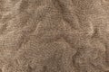 Burlap texture. A piece of torn burlap on a white background. Canvas. Packing material Royalty Free Stock Photo