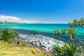 Burleigh Heads on a clear day looking towards Surfers Paradise on the Gold Coast Royalty Free Stock Photo