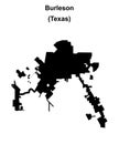 Burleson outline map Royalty Free Stock Photo