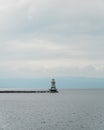 Burlington Breakwater North Lighthouse, on Lake Champlain, in Burlington, Vermont