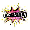 Burlington Comic Text in Pop Art Style