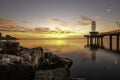 Burlington Pier Sunrise Royalty Free Stock Photo