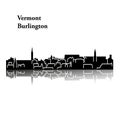 Burlington, Vermont city silhouette