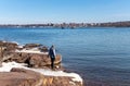 Burlington Vermont USA city downtown view from Oakledge park Royalty Free Stock Photo