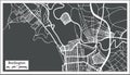 Burlington Vermont USA City Map in Retro Style. Outline Map. Royalty Free Stock Photo