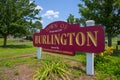 Burlington Welcome Sign, Burlington, Massachusetts, USA Royalty Free Stock Photo