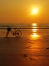 Burma Bicycle Hazy Sunset