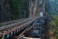 Burma Railway at kanchanaburi.The Burma Railway, also known as the Death Railway,