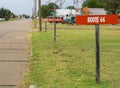 Burma Shave signs enetering McLean, Texas on Route 66,USA.dng