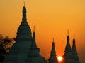 Burma. Sundown at Bagan Royalty Free Stock Photo