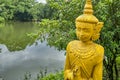 Burmese Boodhist Stachyu Near Pagoda Inside Edan garden