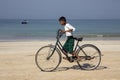 Burmese Boy on a Bicycle - Ngapali Beach - Myanmar