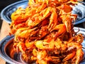 Burmese deep fried crabs 2 Royalty Free Stock Photo