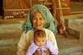 Burmese grandmother and baby