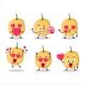 Burmese grapes cartoon character with love cute emoticon