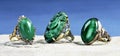 Burmese Jade Rings Royalty Free Stock Photo